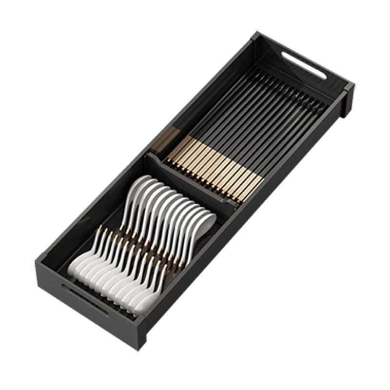 厨房抽屉收纳盒分隔橱柜整理盒内置刀叉餐具碗盘筷勺子筷子收纳盒