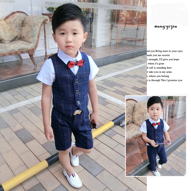 儿童小西装套装2022夏季新款男童短袖礼服英伦风男宝宝花童表演服,童装/婴儿装/亲子装,套装,淘宝优惠券,粉丝福利购,淘宝优惠卷