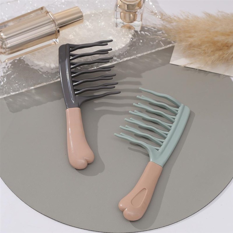 【下单立减50】双排波浪齿卷发梳手柄头皮按摩梳蓬松梳理发店XD