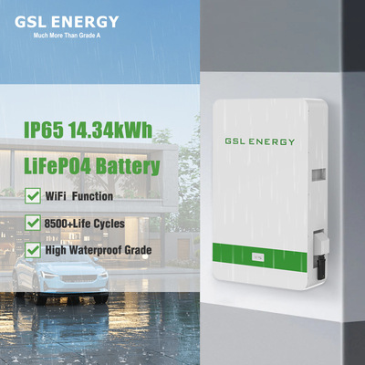 IP65 14kWh LiFePO4 Battery 51.2V 280Ah Wall-mounted Battery
