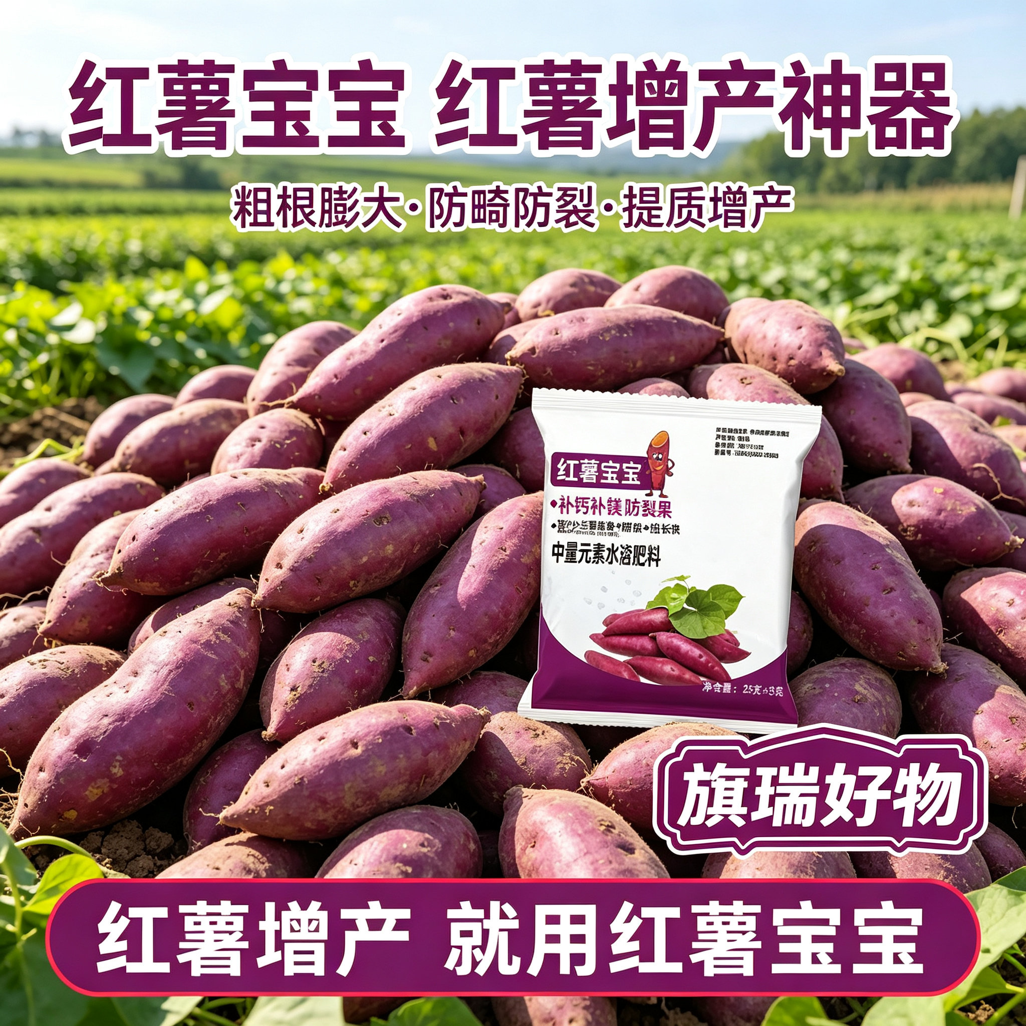 【红薯宝宝】红薯番薯地瓜种植防裂果补钙补镁膨大防畸形营养液JM