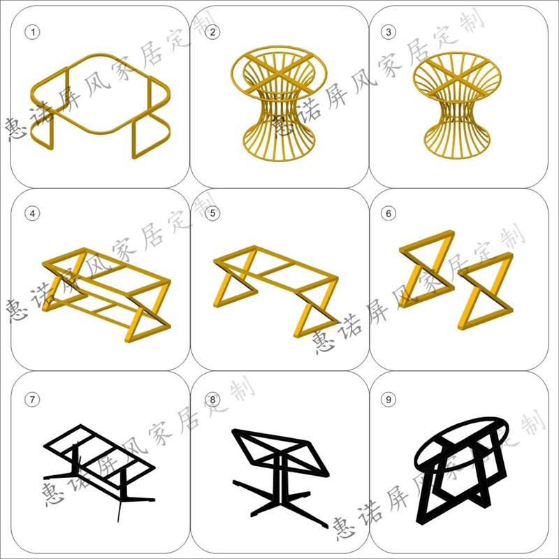 定制新款优质精品不锈钢脚办公桌茶几餐桌脚酒吧客厅茶桌金属支架