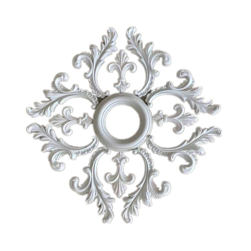 法式餐厅书房吊顶小尺寸石膏灯盘线条吊灯造型背景阴角线定制角花