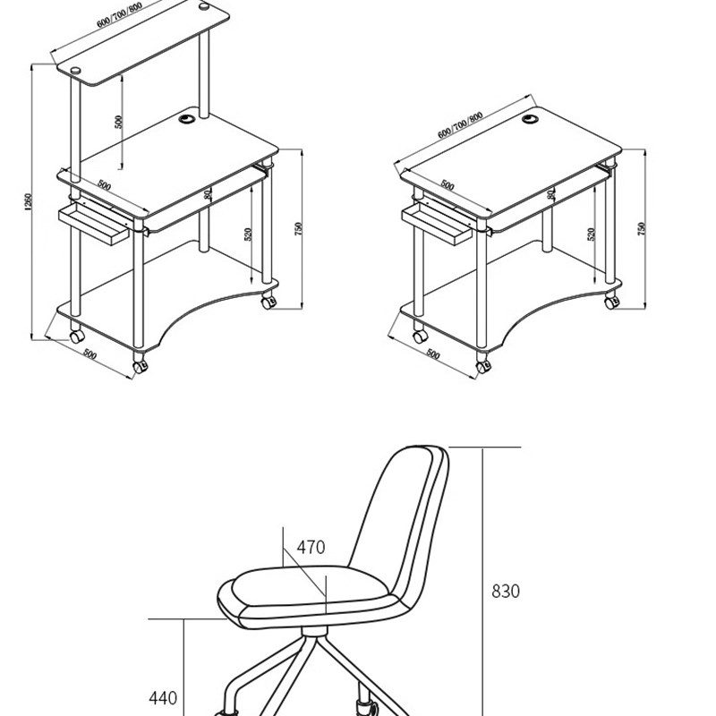 小型可移动电脑桌台式家用卧室学习桌写字桌小户型层书桌电脑台