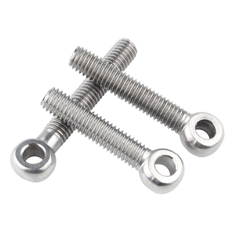 30不锈钢活节螺丝吊环鱼眼螺杆带孔螺栓螺丝钉活接螺栓杆M5MM8