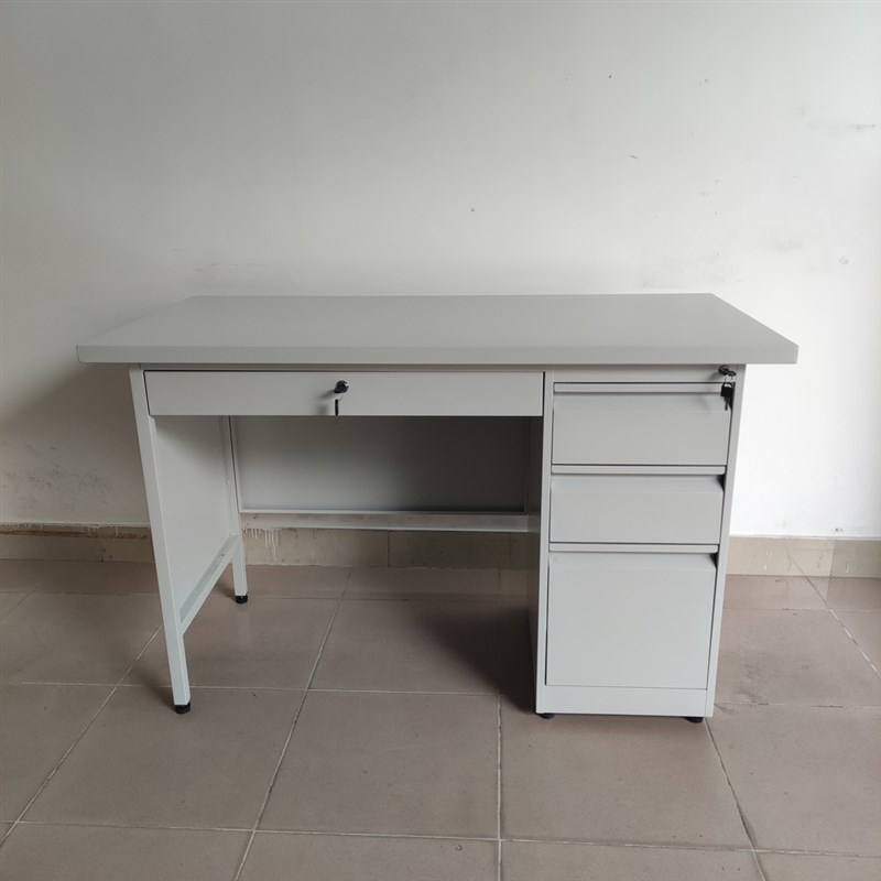 1.2米铁皮办公桌加厚料钢质电脑桌1.米职员桌防火防泡水防潮铁台