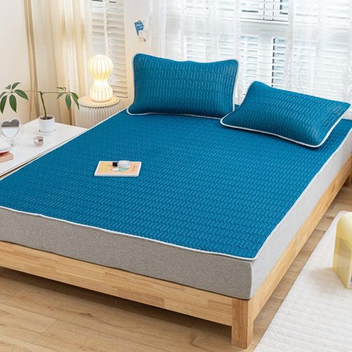 凉感丝乳胶凉席三件套 可折叠裸睡软席 单双人夏季床品家用空调席