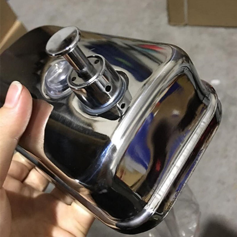 30不锈钢手动皂液器酒店洗发水盒壁挂式卫生间洗手液瓶子按压