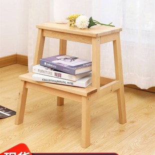 实木搁脚凳凳双层阶梯凳垫脚椅小楼梯凳子家用高低凳两用儿童台阶