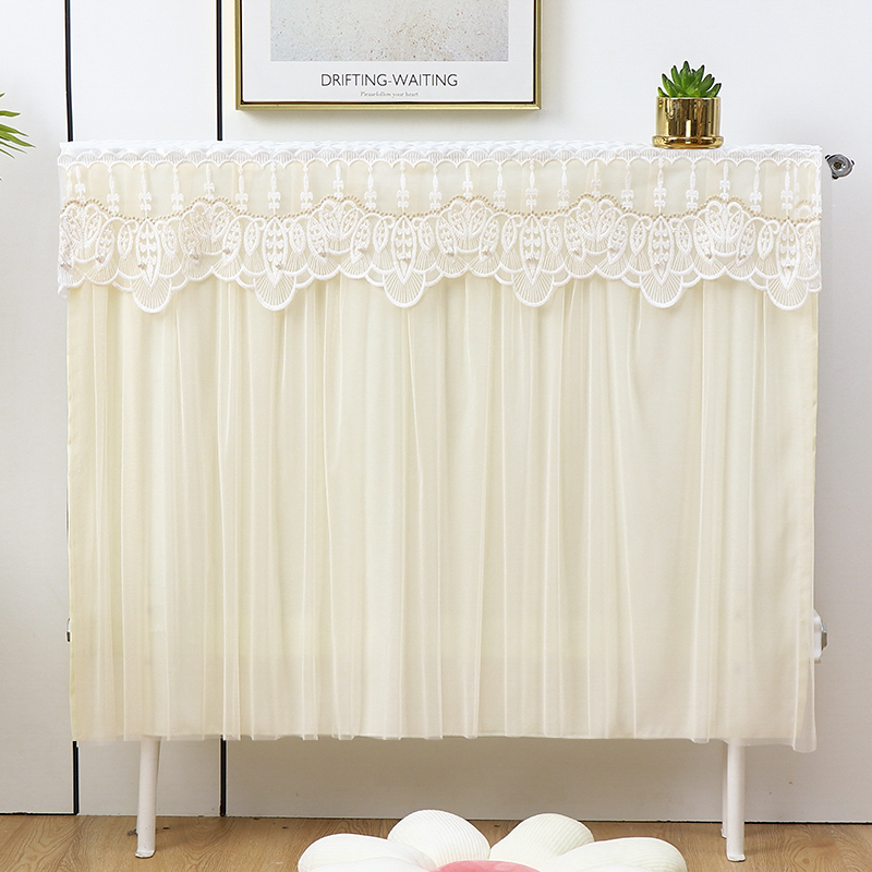 暖气片防尘罩家用蕾丝老式铸铁暖气罩防熏黑墙遮挡装饰罩简约