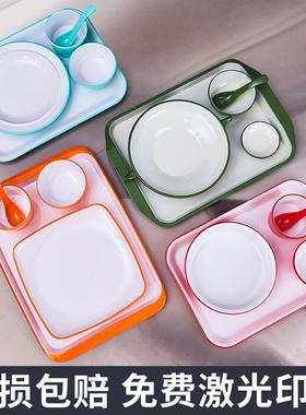 盖饭餐专用子白色仿瓷OMY快浇店专用盘商用学校食堂快盘餐盘防摔