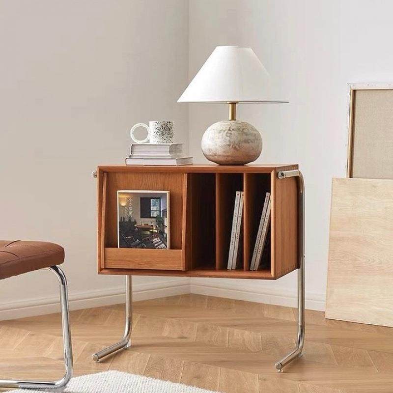 家居边VOS中几角柜架实木床头柜2025新款黑胶收纳古置物落复古柜