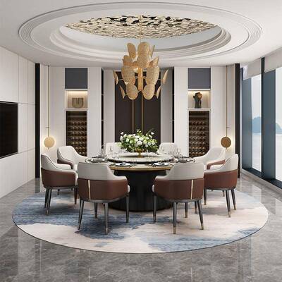 意式奢餐椅家用餐轻桌椅感餐厅酒店简约洽985谈椅绢子花