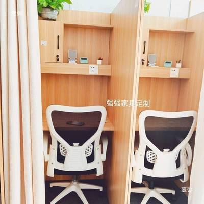 自自习一无品牌/桌椅研习学习桌封闭式沉浸共享桌子自习隔断对室