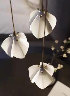 现代简约奶油风式别墅挑空客厅lof公寓64006复t楼玉兰花陶瓷楼瓣