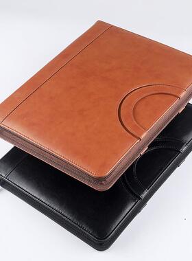 A4手拉链包提活页商务笔记本本141子计算机名片记夹事本可印夹LOG