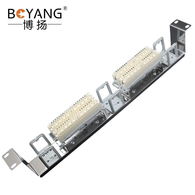 博扬 VDF电话配线架 40对/40回路语音通信科隆架 19英寸机架式含