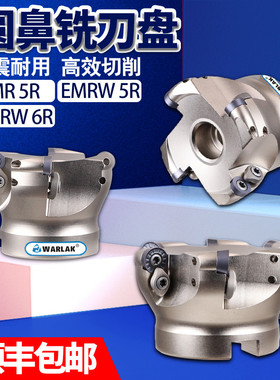 数控铣刀盘加硬白色0刀片加工中心R开粗R5圆鼻面铣刀盘毛刀头