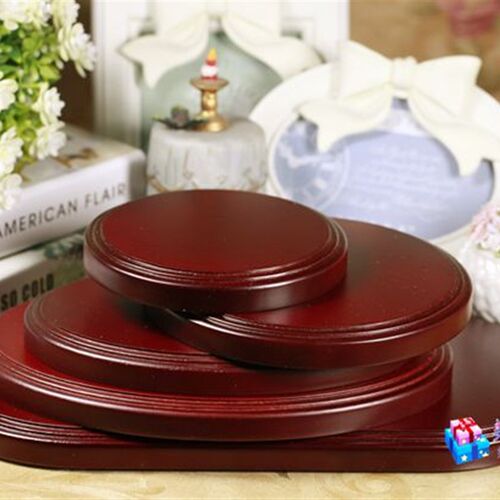 【不单独销售】椭圆形圆形木制底座适合各种瓷偶摆件雅致温馨气派
