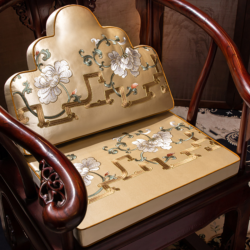 中式红木沙发椅子乳胶坐垫实木茶椅垫圈椅太师椅防滑餐椅座垫