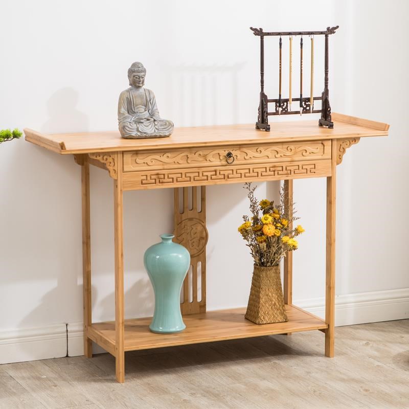 供桌佛台家用经济型玄关柜神台条几玄关桌子边长条端景柜佛柜立柜