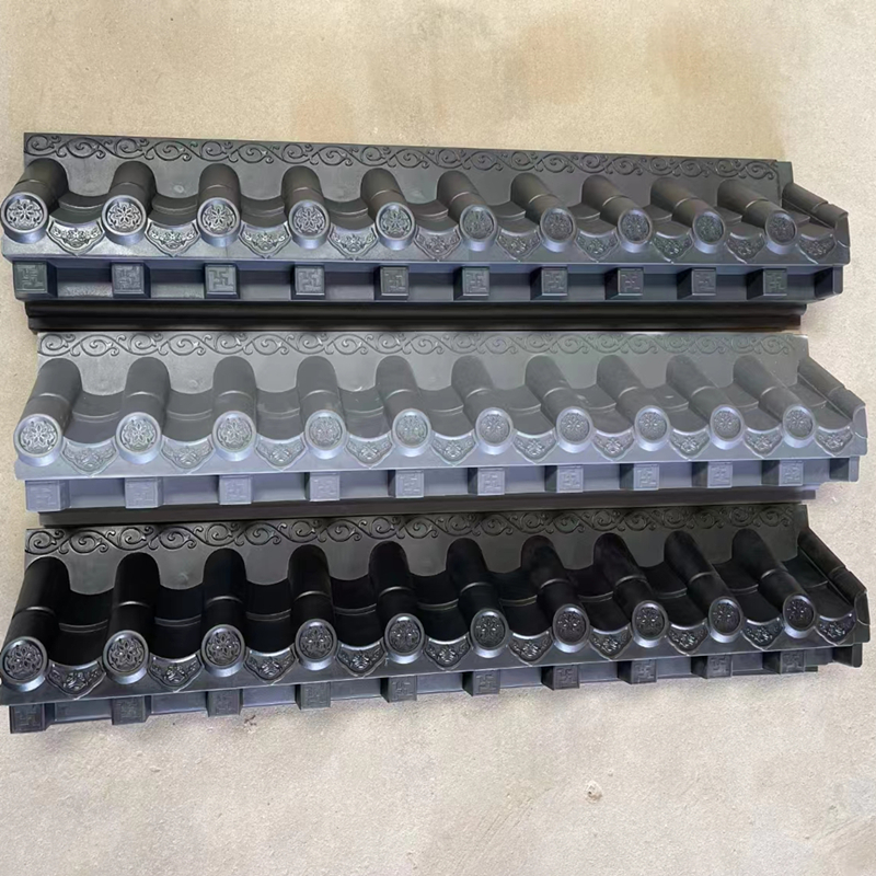 中式仿古屋簷门头一体瓦房檐装饰塑料瓦片古建筑马头防撞壁贴墙瓦