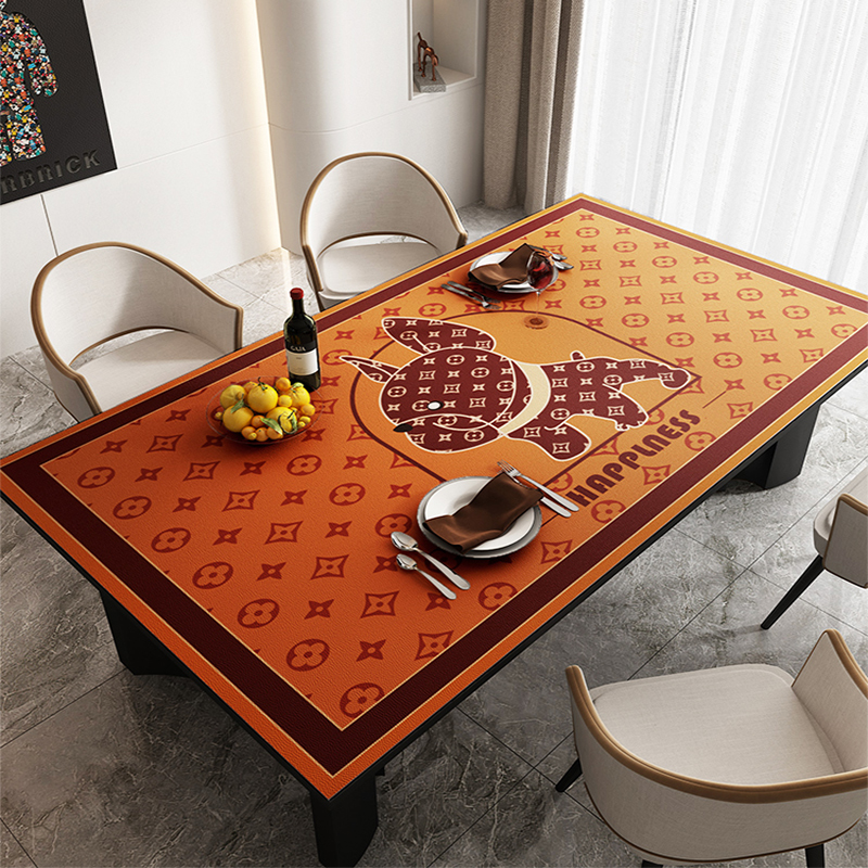 长方形餐桌布高级感pvc餐桌垫防水防油防烫免洗隔热餐边柜饭桌垫