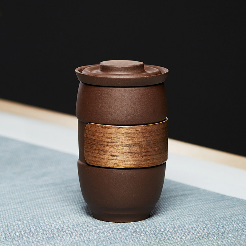 宜兴紫砂杯旅行快客杯单人便携式泡茶杯功夫茶杯茶水分离旅行茶具