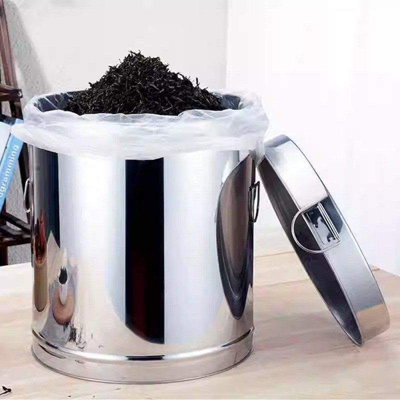 不锈钢茶叶罐茶叶桶大容量陈皮桶密封罐马口铁桶储存茶叶加厚铁桶