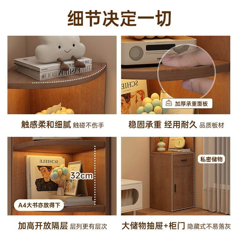峥家具厂实木角转角柜拐角柜子客厅明三角书柜收纳柜储约XJC物柜