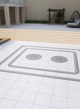 新英中式铺UDS庭院拼花砖5.4x7.2花园入户地砖12厚院子地石石p砖c