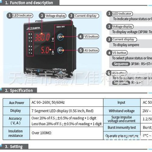 LIGHT STAR    KTA-261A  电压表 电流表，电流互感器  变流器