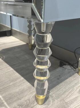 亚克力床头梳妆五金透明水椅晶沙发脚柜脚桌子台脚茶16521几台脚