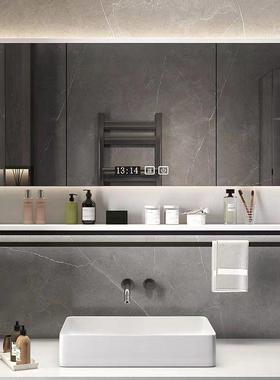 东实木智能浴灯室生挂镜柜带除雾卫间浴室镜墙式洗手间88946镜带置物架