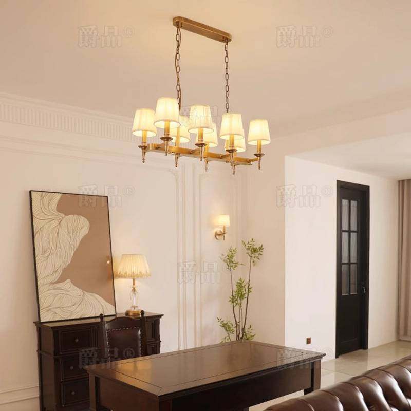 简约美式全铜餐厅吧台长排吊灯 创意个性复式楼别墅餐桌书房灯具,玩具/童车/益智/积木/模型,垂直悬浮玩具,淘宝优惠券,粉丝福利购,淘宝优惠卷