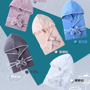 带帽儿浴袍纯棉毛巾料男童宝女YBR童浴吸水速干宝斗篷便衣携设计