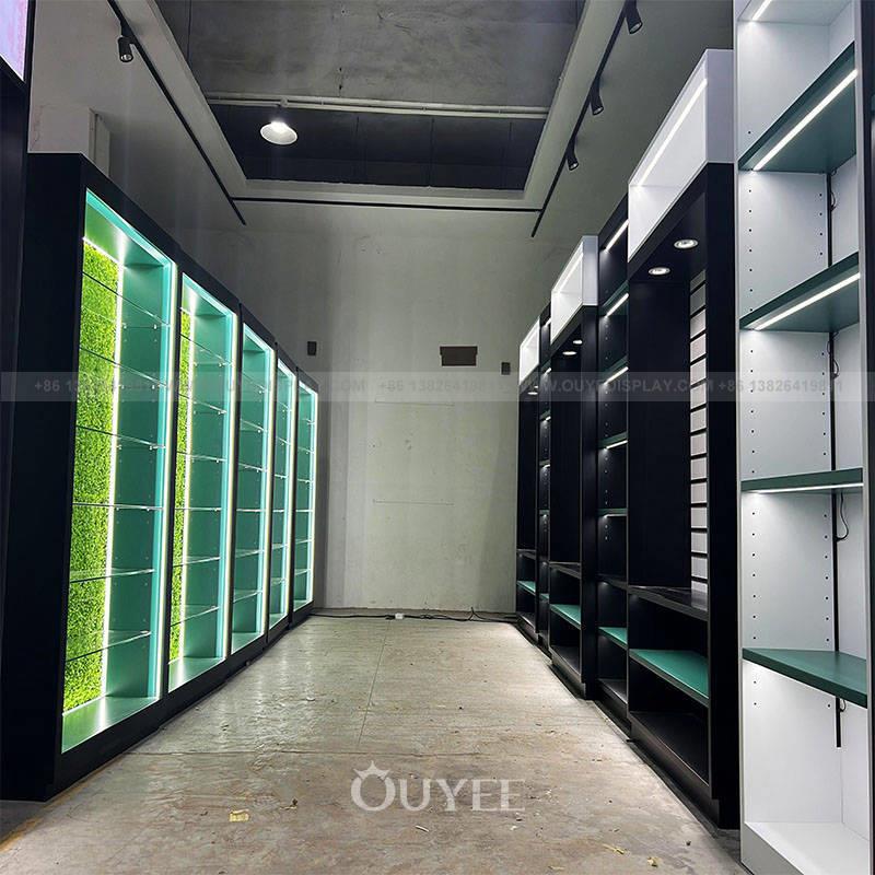 厂示家烟柜台烟草展柜多烟酒璃柜玻柜层展柜烟YD11草背柜带LED灯