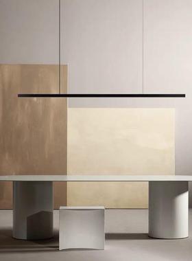 意式全代铜长条餐厅灯现简约吊几何办公室岛台台黑色一吧字餐VNH