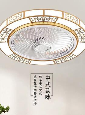 室吸灯风扇灯新中式书吊卧房带风OOG扇一体灯顶简约餐厅扇灯新款