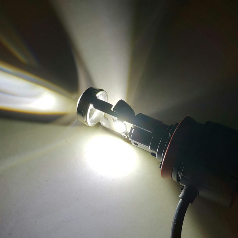 Y9汽车LED大灯鱼眼灯9005 H11 H7 H4双光小透镜 远近一体灯A80