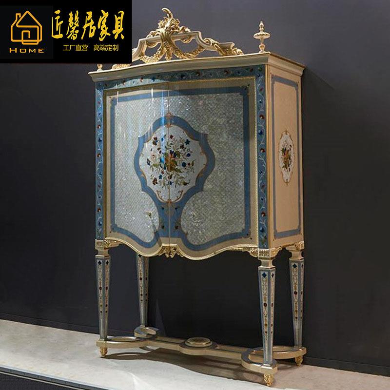 欧式桦木门XEJ雕玄关柜法式奢华厅玄关台客贝壳镶嵌饰桌厅花玄关