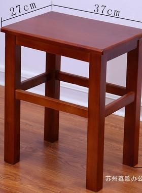 全木方木凳子家用餐椅茶几方矮凳学习凳加厚板凳头凳86013商用四高实凳