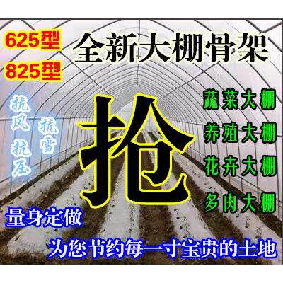 热镀锌温室大棚骨架钢管支架全套养殖种植家用水果蔬菜椭圆连栋棚