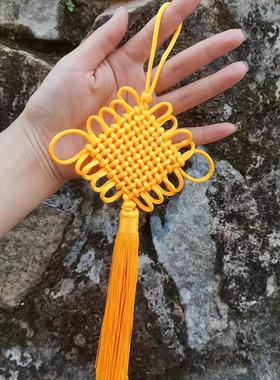 手工黄色中国结门上挂件中小号新中式挂饰客厅如意结对门大号小号