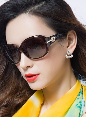 偏光太阳镜女士2025新款时尚潮防紫外线墨镜圆脸复古个性网红眼镜