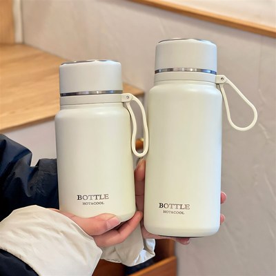 大容量保温水杯女316不锈钢男女士2024新款泡茶办公室便携杯子壶