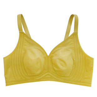 纯色无痕超薄大胸显小无钢圈文胸果冻条3D软支撑收副乳内衣女5532