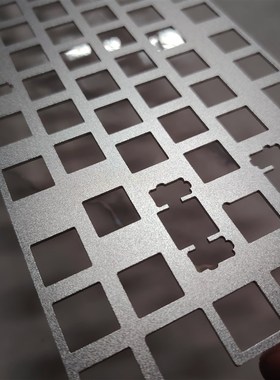 PMO WAVE75键盘定位板 pc pom pp fr4 碳纤维 铝合金阳极银 黄铜