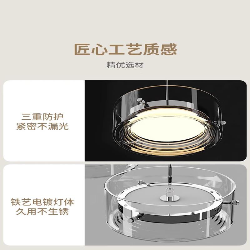 意极简轻奢餐厅创灯玻璃吊三头全光谱餐无品牌/桌吧式台简约意家