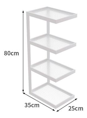 客发厅沙边VPE奶油风玻璃几角家用落地置物架极窄床几头柜床边置
